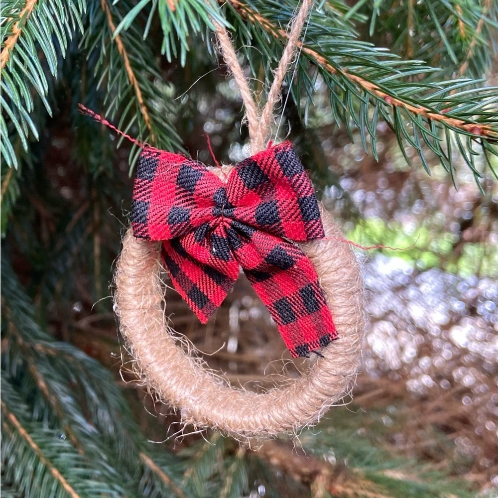 Rustic Plaid Charm Ornament